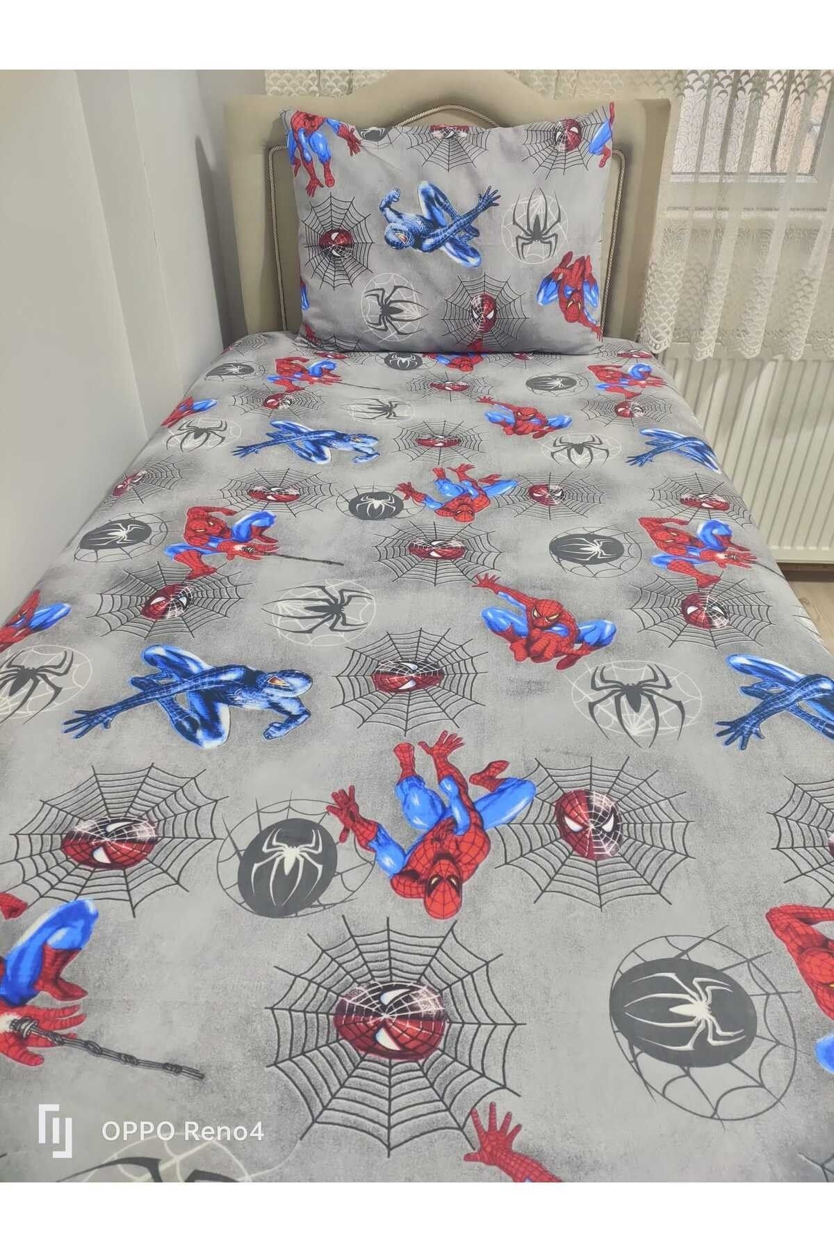 Tek%20Kişilik%20160x240%20Lastiksiz%20Çarşaf%20Takımı%20Spiderman%20Örümcek%20Adam