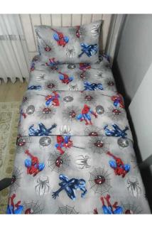 Tek Kişilik Gri Spiderman/örümcek Adam Ranforce Nevresim Takımı